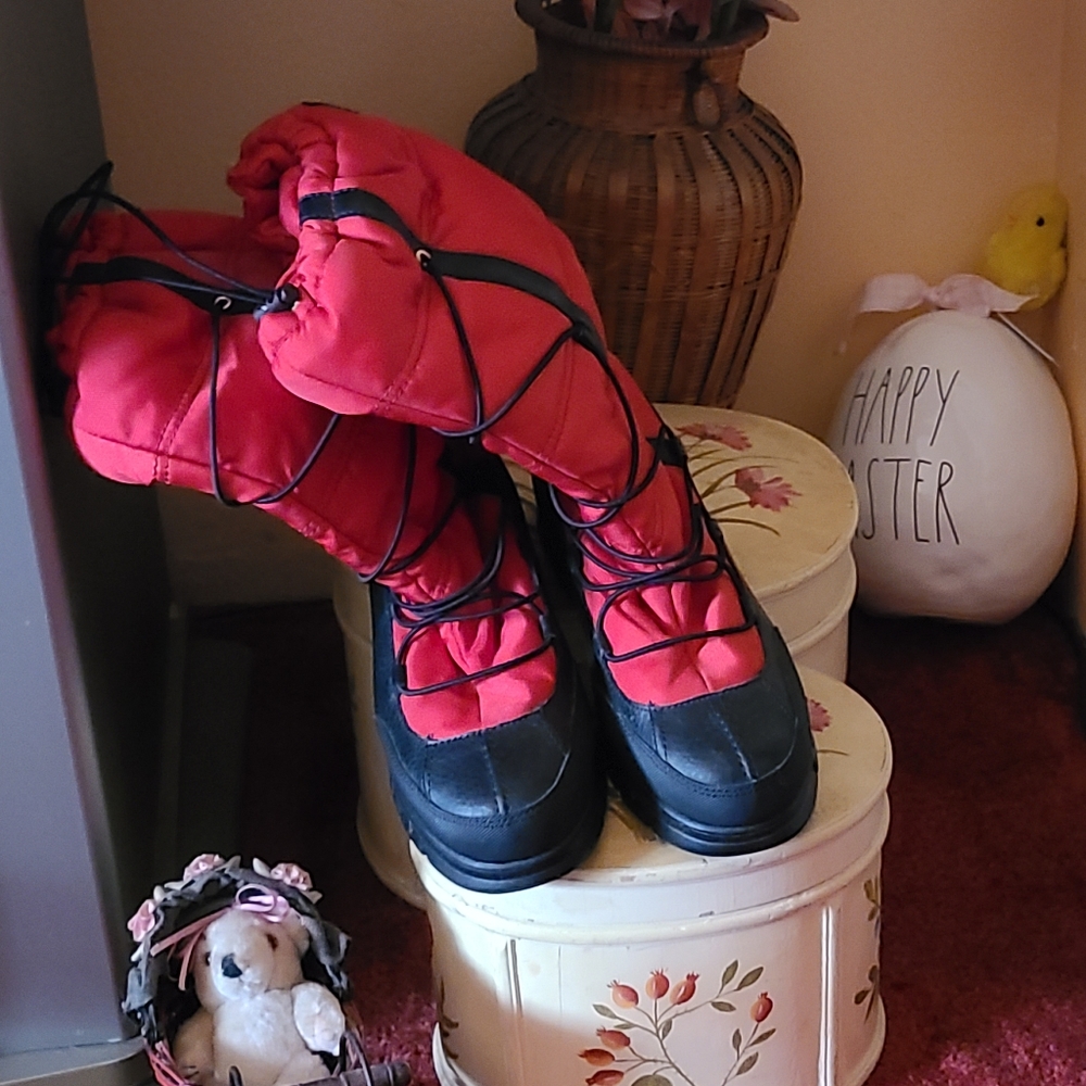 Ralph Lauren Women's Red&Black Boots